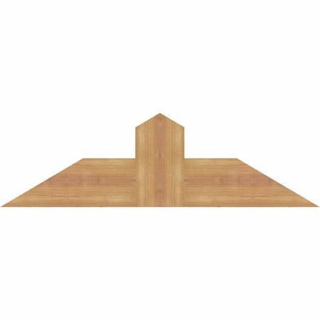 Ekena Millwork Portland Smooth Timber Gable Bracket, Western Red Cedar, 36"W x 10"H x 1 1/2"D x 5 1/2"F, 7/12 Pitch GBW036X10X0206POR00SWR